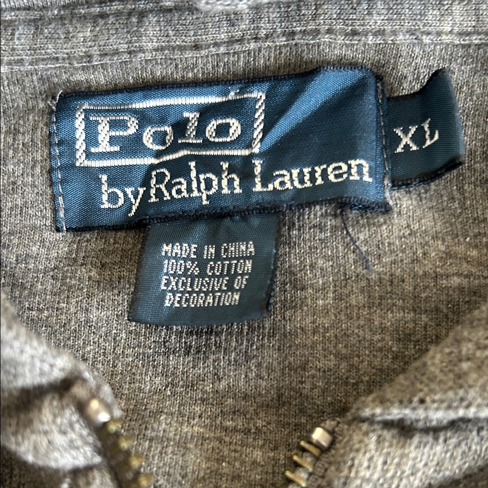 Ralph Lauren Polo Heather Gray Full Zip Jacket - Picture 2 of 7